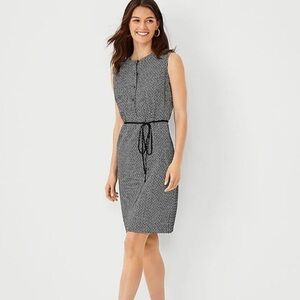 Ann Taylor Black and White Sleeveless Dress